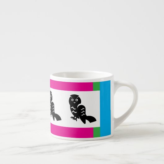 Multicolor Owl Espresso Mug (Droite)