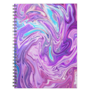 Multicolor Paars marmer Spiral Notitieboek
