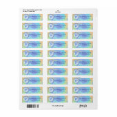 Multicolor Paint Swirl | Monogram Initiaal Etiket (Full Sheet)