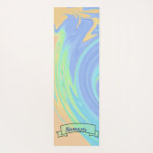 Multicolor Paint Swirl | Tekstbanner beide zijden Yogamat (Achterkant)