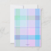 Multicolor Pastel Baby Foto Hartelijk dank Bedankkaart (Achterkant)