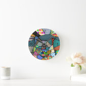 Multicolor Pattern Cat 691 Ronde Klok (Huis)