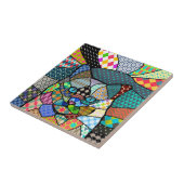 Multicolor Pattern Cat 691 Tegeltje (Zijkant)