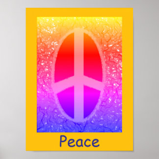 Multicolor Peace Sign Poster