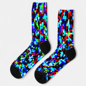Multicolor Pixel Pattern Sokken (Links)