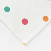 Multicolor Polka Dots Fleece Deken (Hoek)