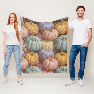 Multicolor Pompoen Patroon Gooi, Fleece & Sherpa Deken