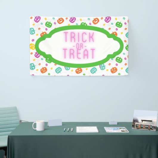 Multicolor Pumpkins Halloween Pattern Spandoek (Beurs)