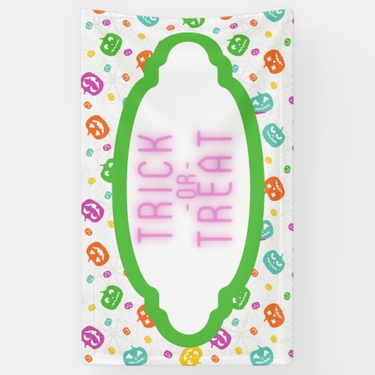 Multicolor Pumpkins Halloween Pattern Spandoek (Verticaal)