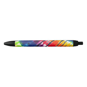 Multicolor regenboogstraal-Stropdas-kleurstof Zwarte Inkt Pen