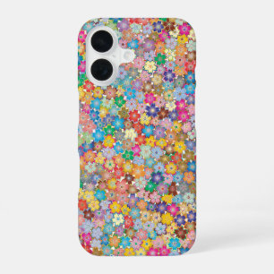 Multicolor Sakura-bloem hoesje voor telefoon iPhone 16 Hoesje