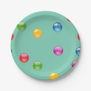 Multicolor Shiny Polkadot Confetti DIY Achtergrond Papieren Bordje