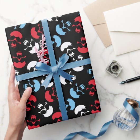 Multicolor Skull Pattern Cadeaupapier (Geschenken)