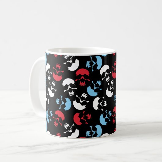 Multicolor Skull Pattern Koffiemok (Voorkant links)