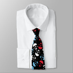 Multicolor Skull Pattern Stropdas