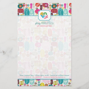 Multicolor Sparkles & Glitter Patroon 3 Briefpapier