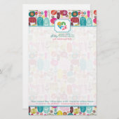 Multicolor Sparkles & Glitter Patroon 3 Briefpapier (Voorkant / Achterkant)