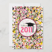 Multicolor Splatter Afstuderen Invitation - 2011 Kaart (Achterkant)