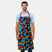Multicolor Spots & Stippen Schort (Gedragen)