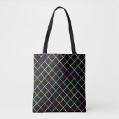 Multicolor Square Lined Pattern Tote Bag (Voorkant)