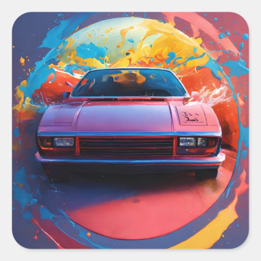 MultiColor stijlvolle auto Sticker (Voorkant)