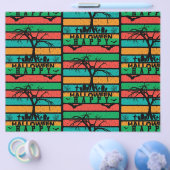 Multicolor Streep Begraafplaats Vleermuizen Scrapb Flyer (Enkel)