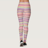 Multicolor strepenontwerp waterverf leggings (Achterkant)