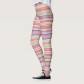 Multicolor strepenontwerp waterverf leggings (Links)