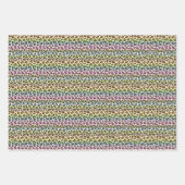 multicolor strip tinted leopard pattern inpakpapier vel (Voorkant)
