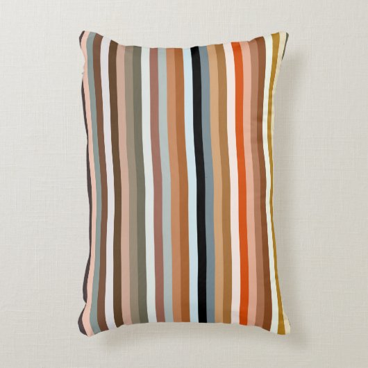 Multicolor Striped Pattern Accent Kussen (Voorkant(Verticaal))