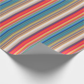 Multicolor Striped Pattern Cadeaupapier (Hoek)