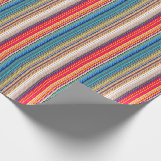 Multicolor Striped Pattern Cadeaupapier (Hoek)