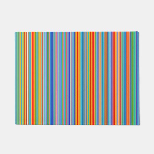 Multicolor Striped Pattern Deurmat (Voorkant)