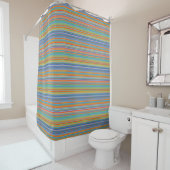 Multicolor Striped Pattern Douchegordijn (In situ)