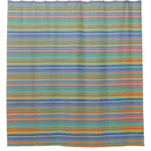Multicolor Striped Pattern Douchegordijn (Voorkant)