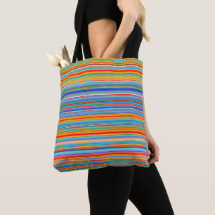 Multicolor Striped Pattern Draagtas
