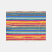 Multicolor Striped Pattern Fleece Deken (Voorkant (Horizontaal))