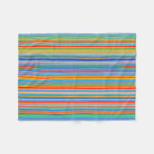 Multicolor Striped Pattern Fleece Deken (Voorkant (Horizontaal))