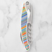 Multicolor Striped Pattern Koelbox Kurkentrekker (Achterkant)