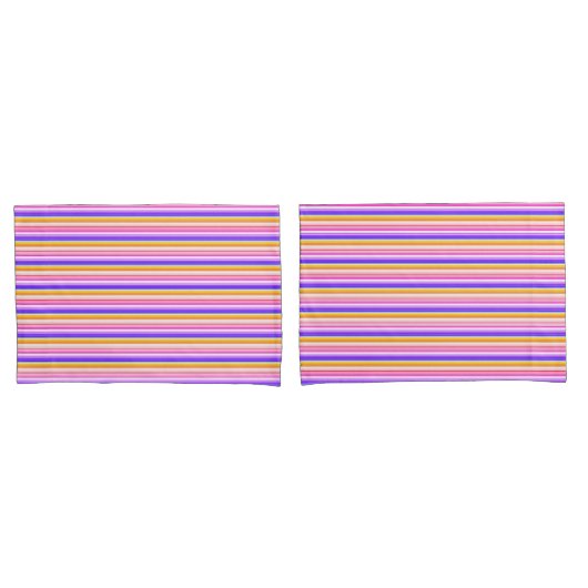 Multicolor Striped Pattern Kussensloop (Voorkant-Set)