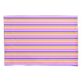 Multicolor Striped Pattern Kussensloop (Voorkant-Links)
