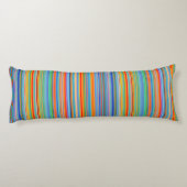 Multicolor Striped Pattern Lichaamskussen (Achterkant)