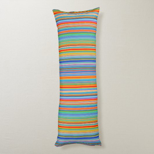 Multicolor Striped Pattern Lichaamskussen (Achterkant (Verticaal))