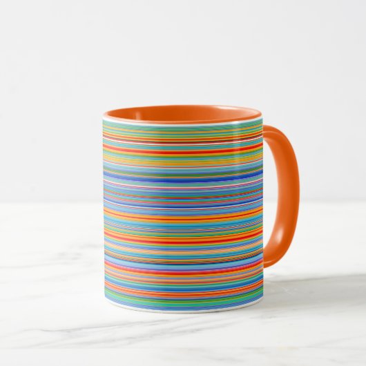 Multicolor Striped Pattern Mok (Voorkant rechts)