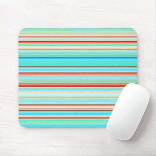 Multicolor Striped Pattern Muismat (Met muis)