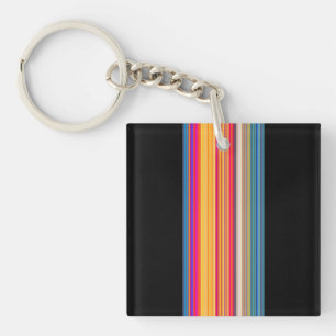 Multicolor Striped Pattern Sleutelhanger