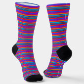 Multicolor Striped Pattern Sokken (Gebogen)