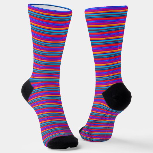 Multicolor Striped Pattern Sokken (Gebogen)