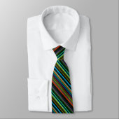 Multicolor Striped Pattern Stropdas (Gebonden)