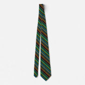 Multicolor Striped Pattern Stropdas (Achterkant)